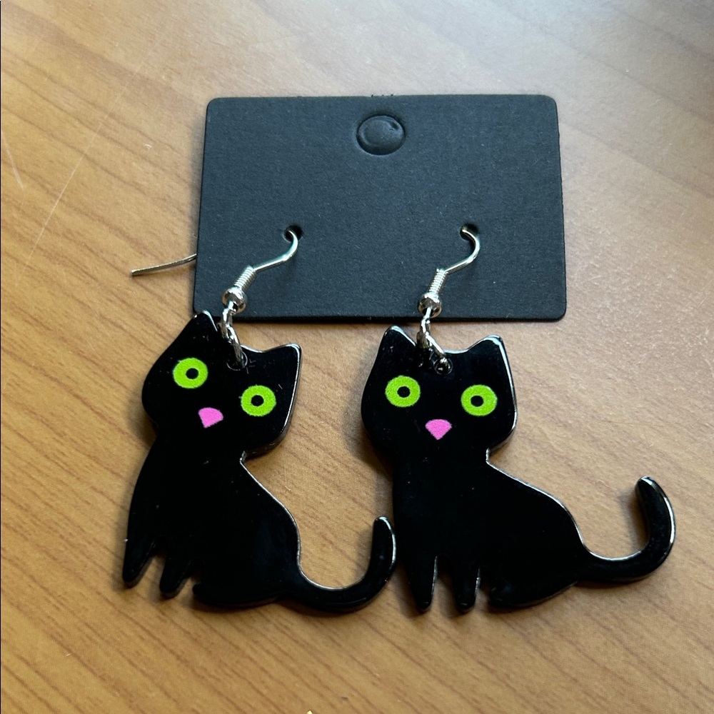 Black Cat Earrings